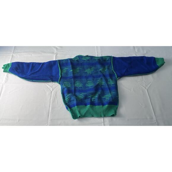 VTG Pezhman Bird Tree Sweater Kids 4T-5T Folk Art Cottagecore Knit Retro - Picture 11 of 12